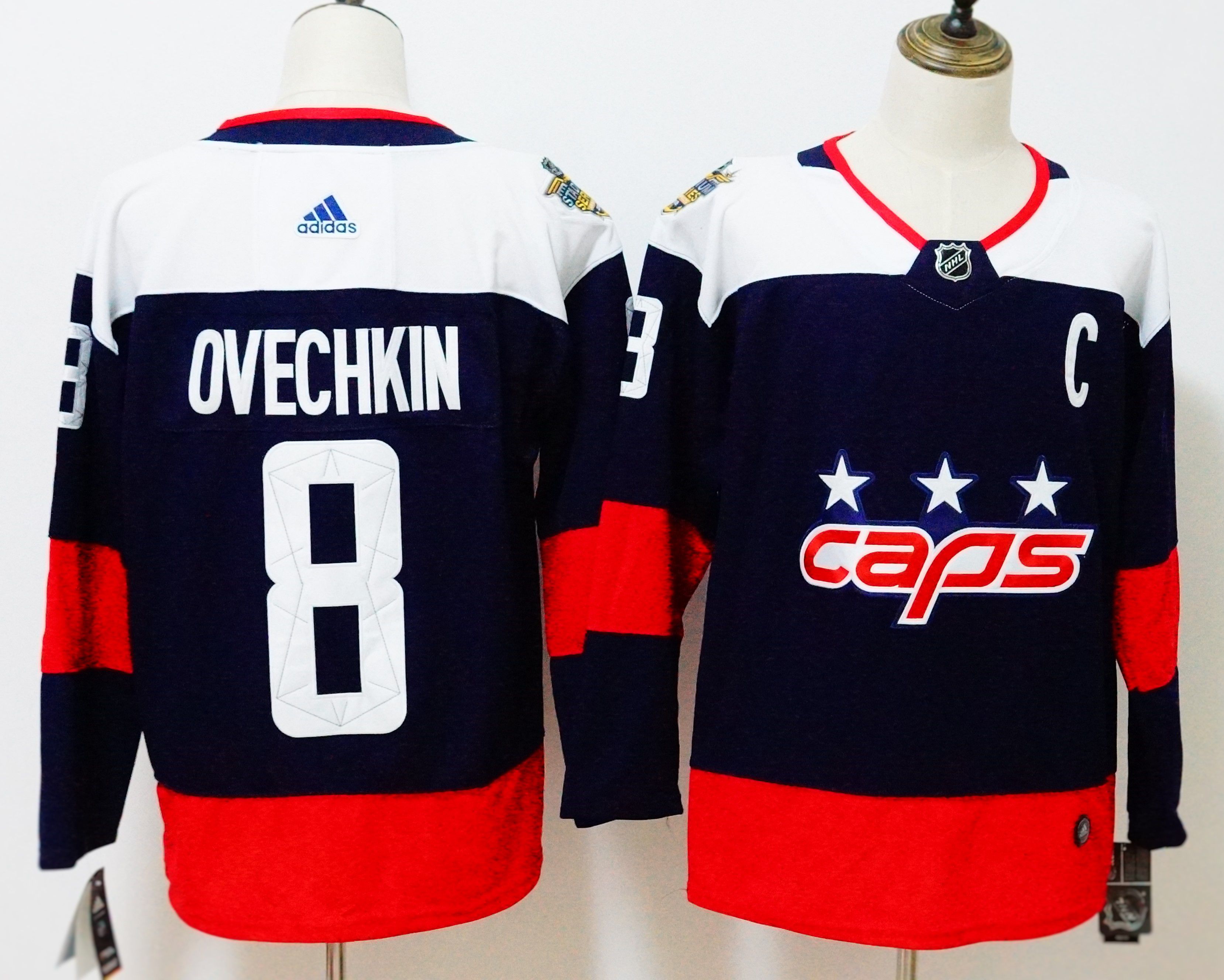 Men Washington Capitals #8 Ovechkin Blue Hockey Stitched Adidas NHL Jerseys->women nhl jersey->Women Jersey